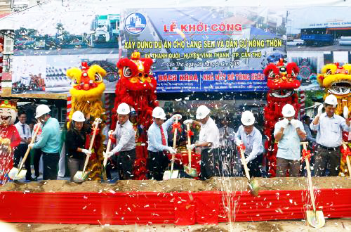 Khởi công dự án Chợ Láng Sen và khu dân cư nông thôn